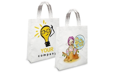 Sacosa textil 26x35 sublimabila TP1-01 - Green Print