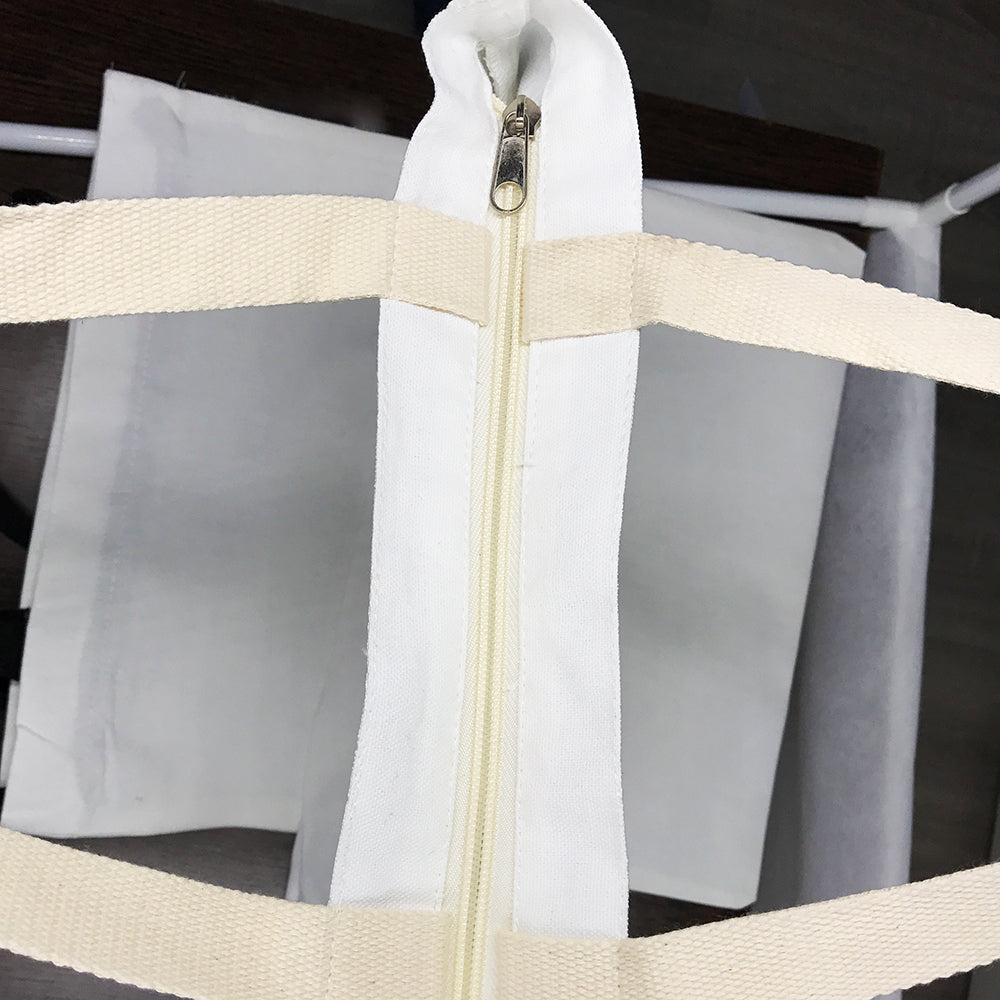 Geanta canvas TOTE maner alb