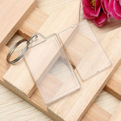 Breloc plastic insertie foto 6x3 - set 100 buc BPL3 - Green Print