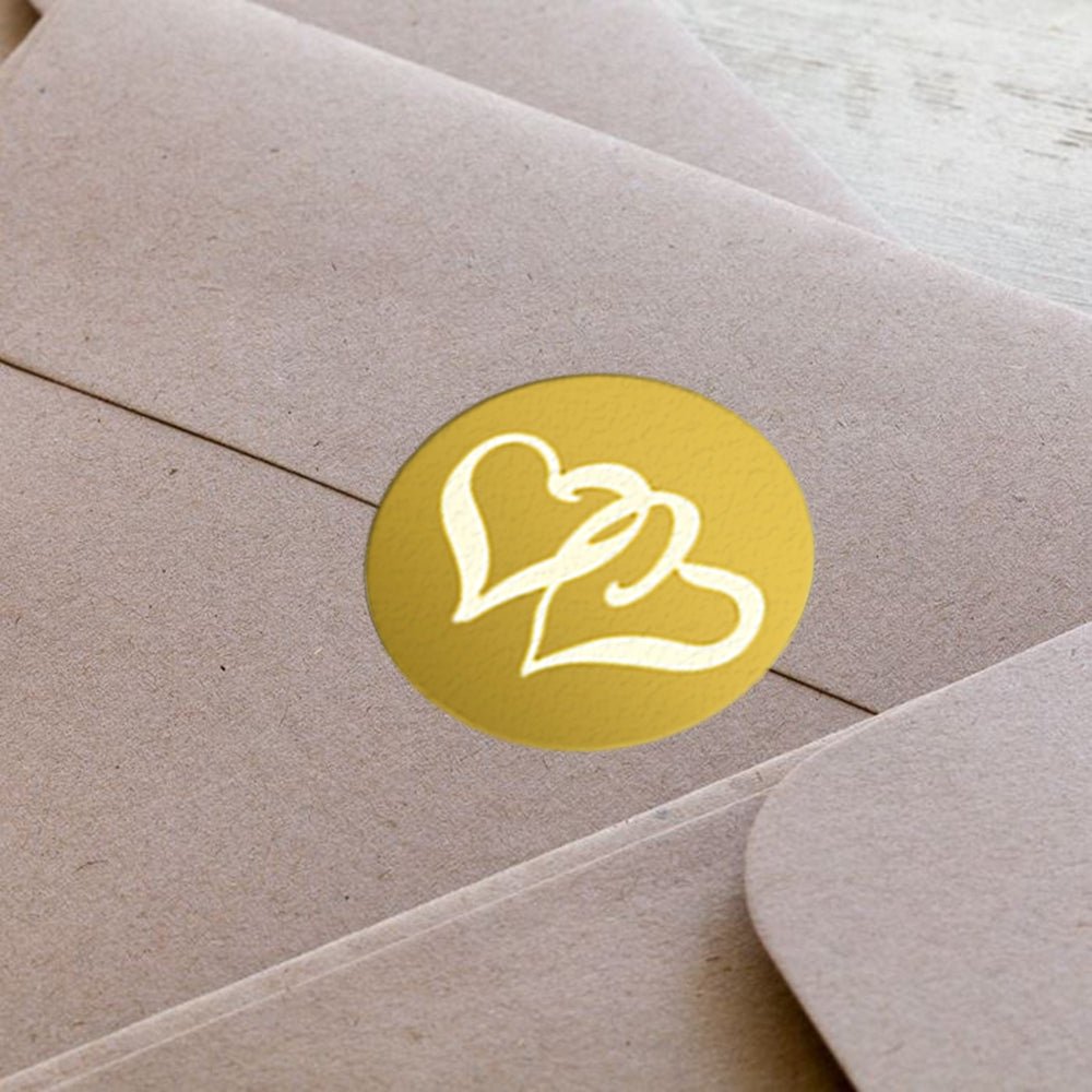 Stickere inimi - set 48 buc STK22 - Green Print