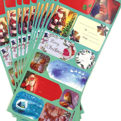 Pachet stickere Craciun2 - set 120 buc STKC2 - Green Print