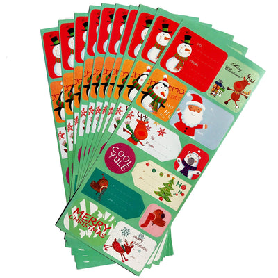 Pachet stickere Craciun4 - set 120 buc STKC4 - Green Print