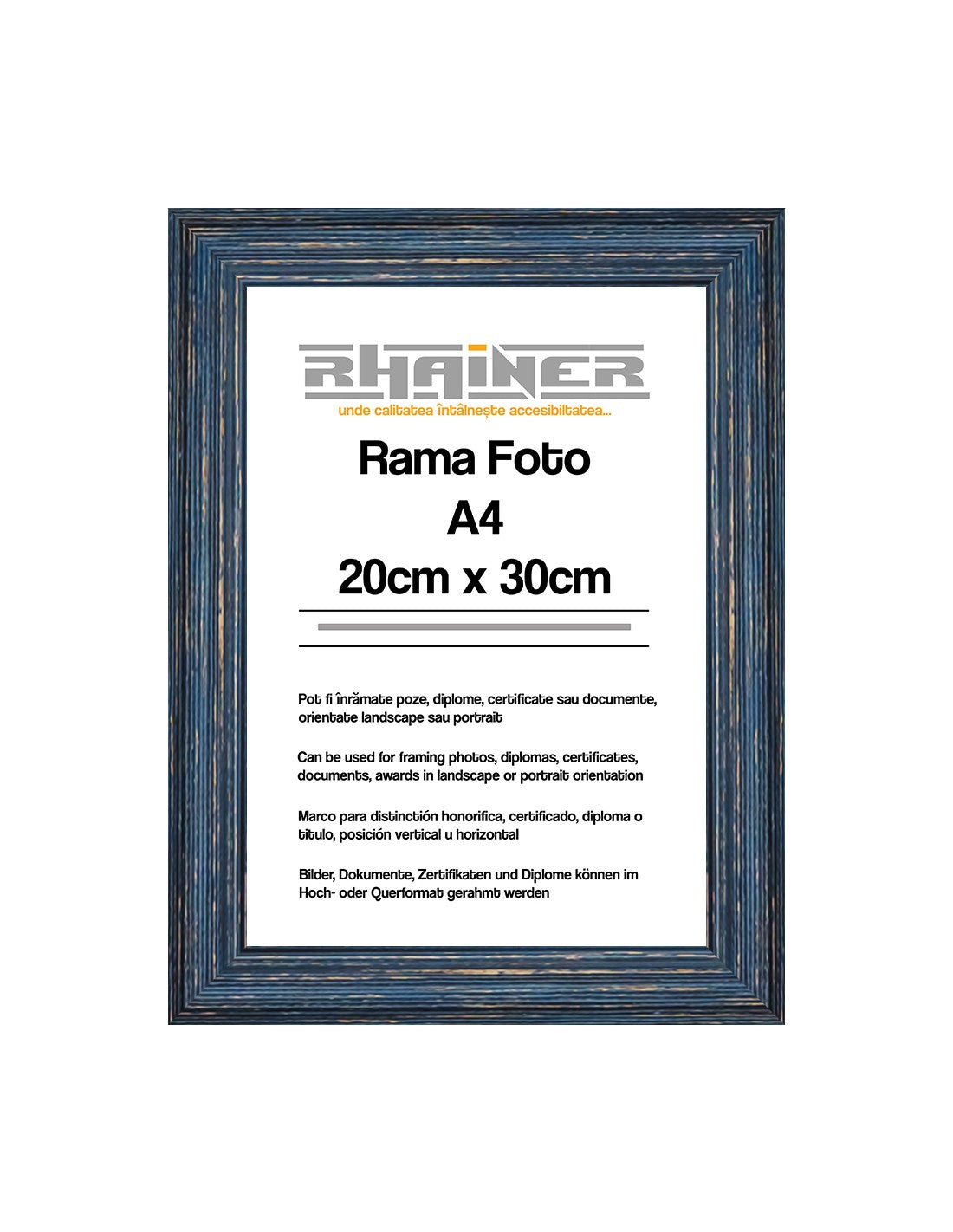Rama foto Bilbao albastru inchis A4