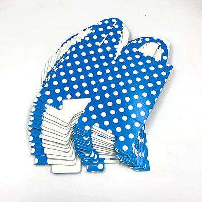 Cutie cani albastru inchis cu buline