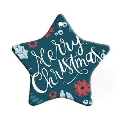 Ornament ceramica sublimabil stea GC620 - Green Print