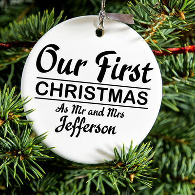 Ornament Craciun ceramica sublimabil rotund