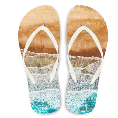 Papuci de plaja albi ZS8150Z2401 - Green Print