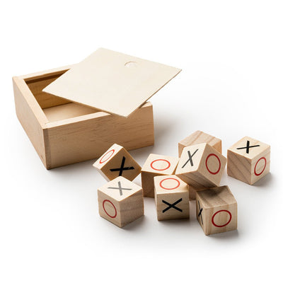 Set joc X si 0 din lemn gravabil JU1011S129 - Green Print