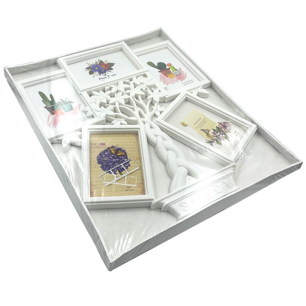 Rama foto copac MONEY TREE alba 5 poze XF5801 - Green Print