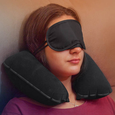 Masca de dormit textil neagra