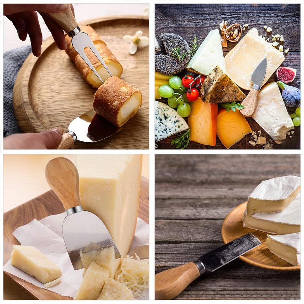 Set ustensile branzeturi lemn QU4102S129 - Green Print