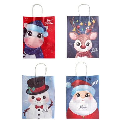 Punga cadou kraft MODEL CRACIUN 1