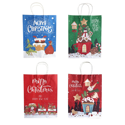 Punga cadou kraft MODEL CRACIUN 6