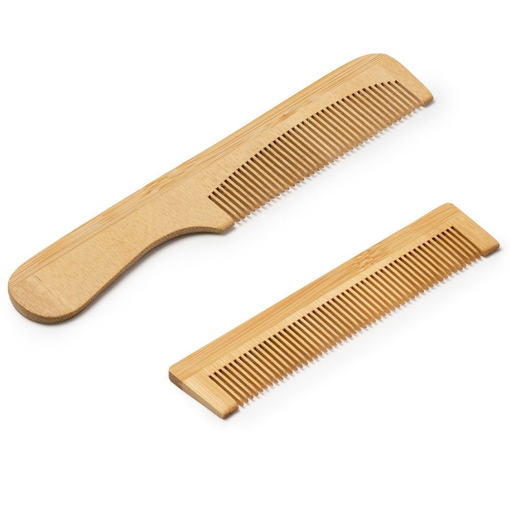 Pieptene din lemn cu maner PI1215S1999 - Green Print