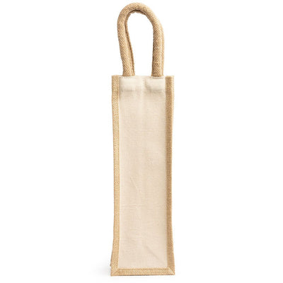 Sacosa din iuta pentru sticla de vin BO7612S129 - Green Print