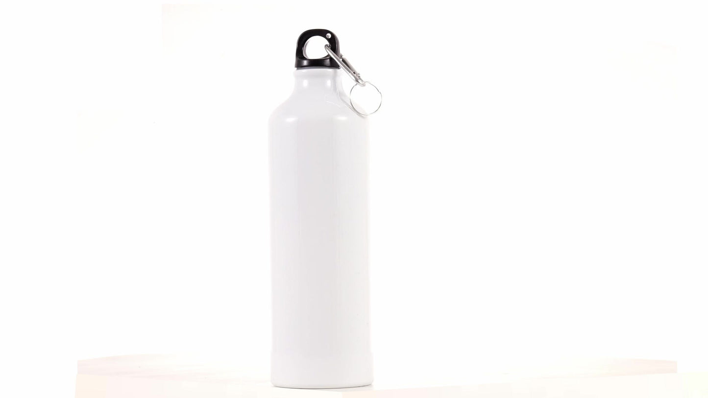 White 750ml Sublimation Sports Bottle