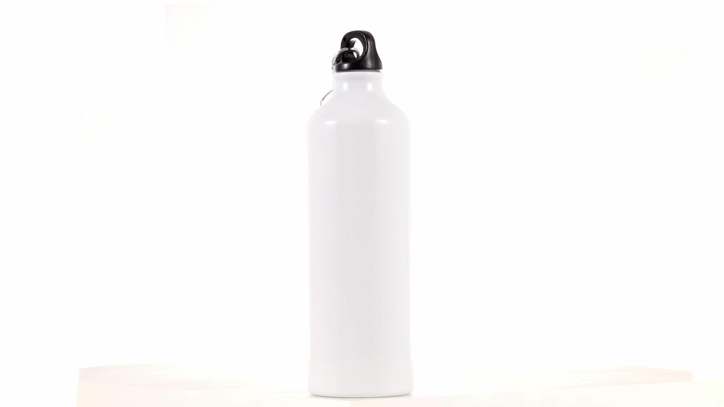 White 750ml Sublimation Sports Bottle