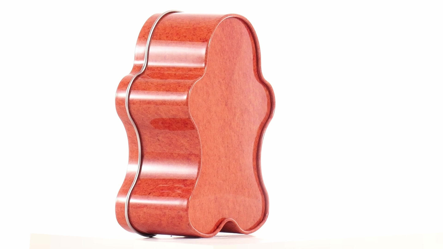 Metal box in the shape of a gingerbread man
