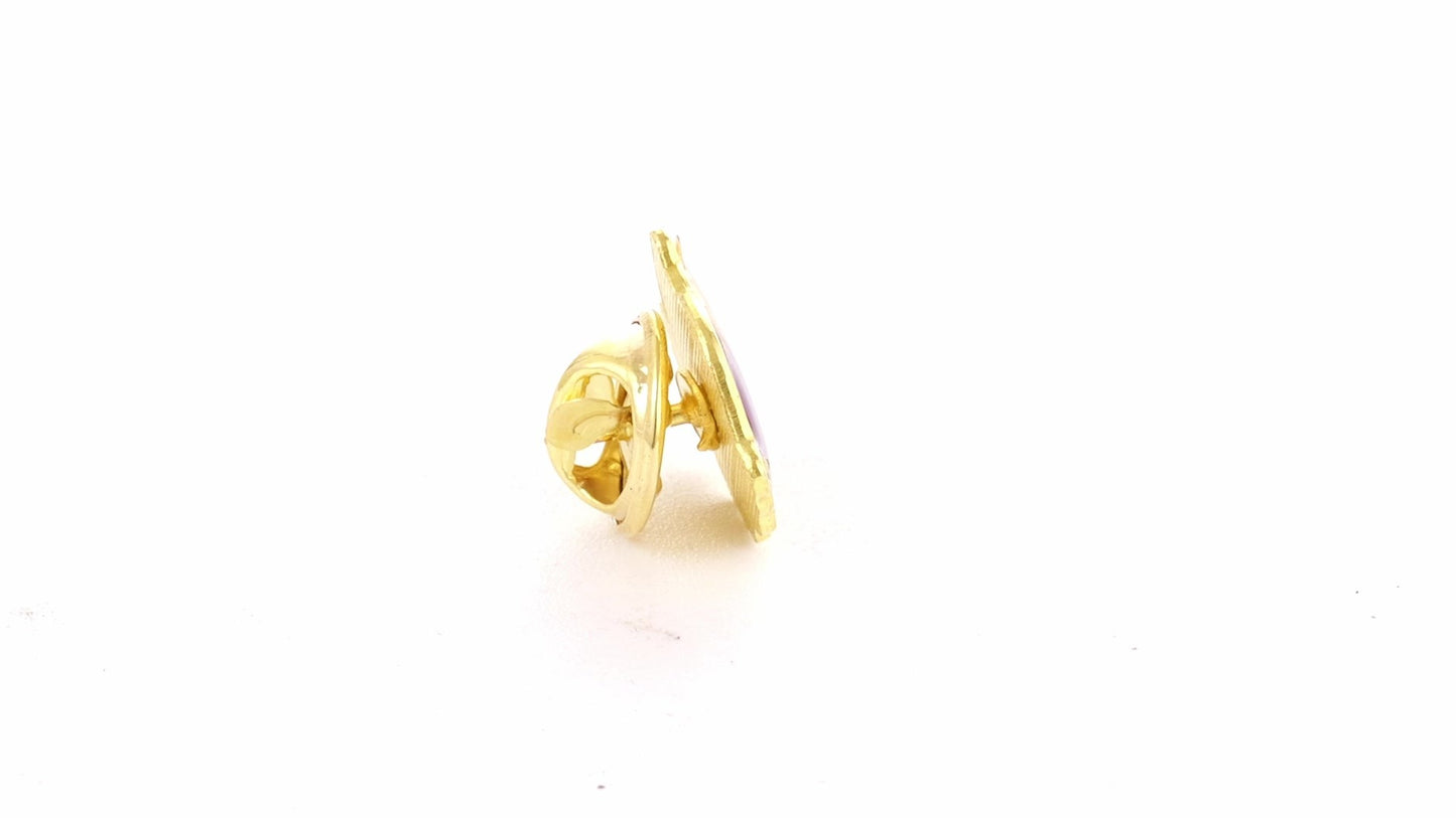 Tricolor gold metallic pin ROMANIA
