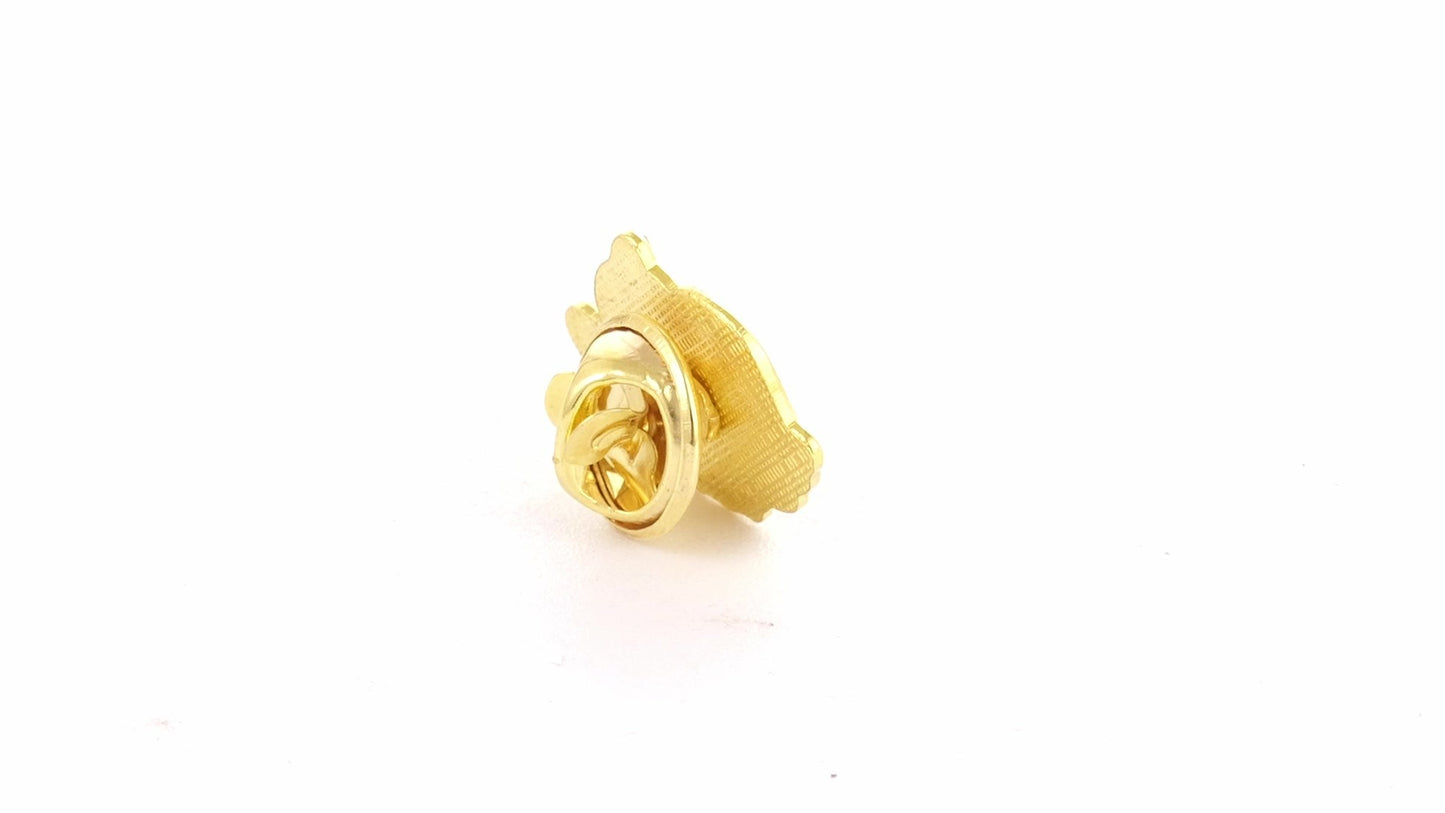 Tricolor gold metallic pin ROMANIA
