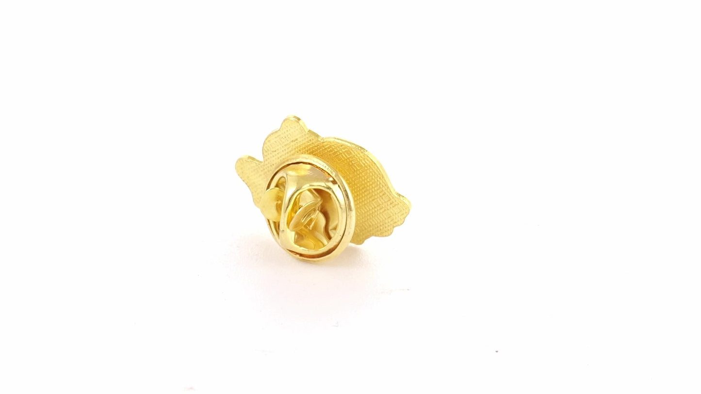 Tricolor gold metallic pin ROMANIA