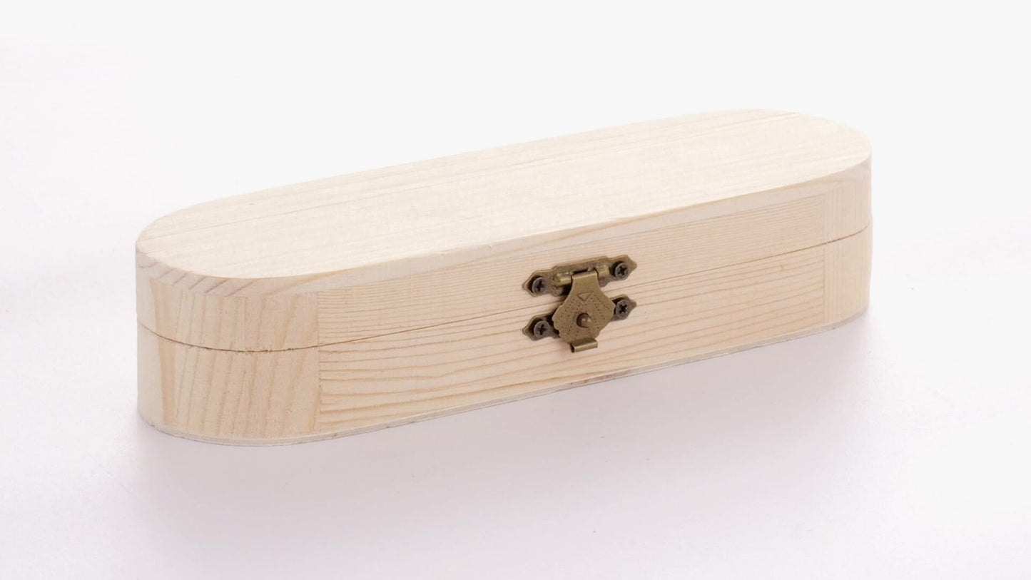 Cutie de lemn rotunjita PEN 18x6x4