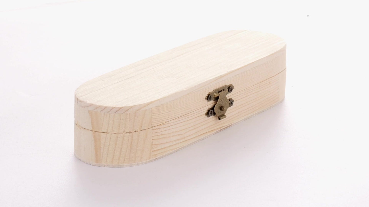 Cutie de lemn rotunjita PEN 18x6x4