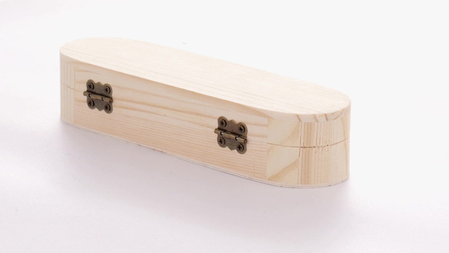 Cutie de lemn rotunjita PEN 18x6x4