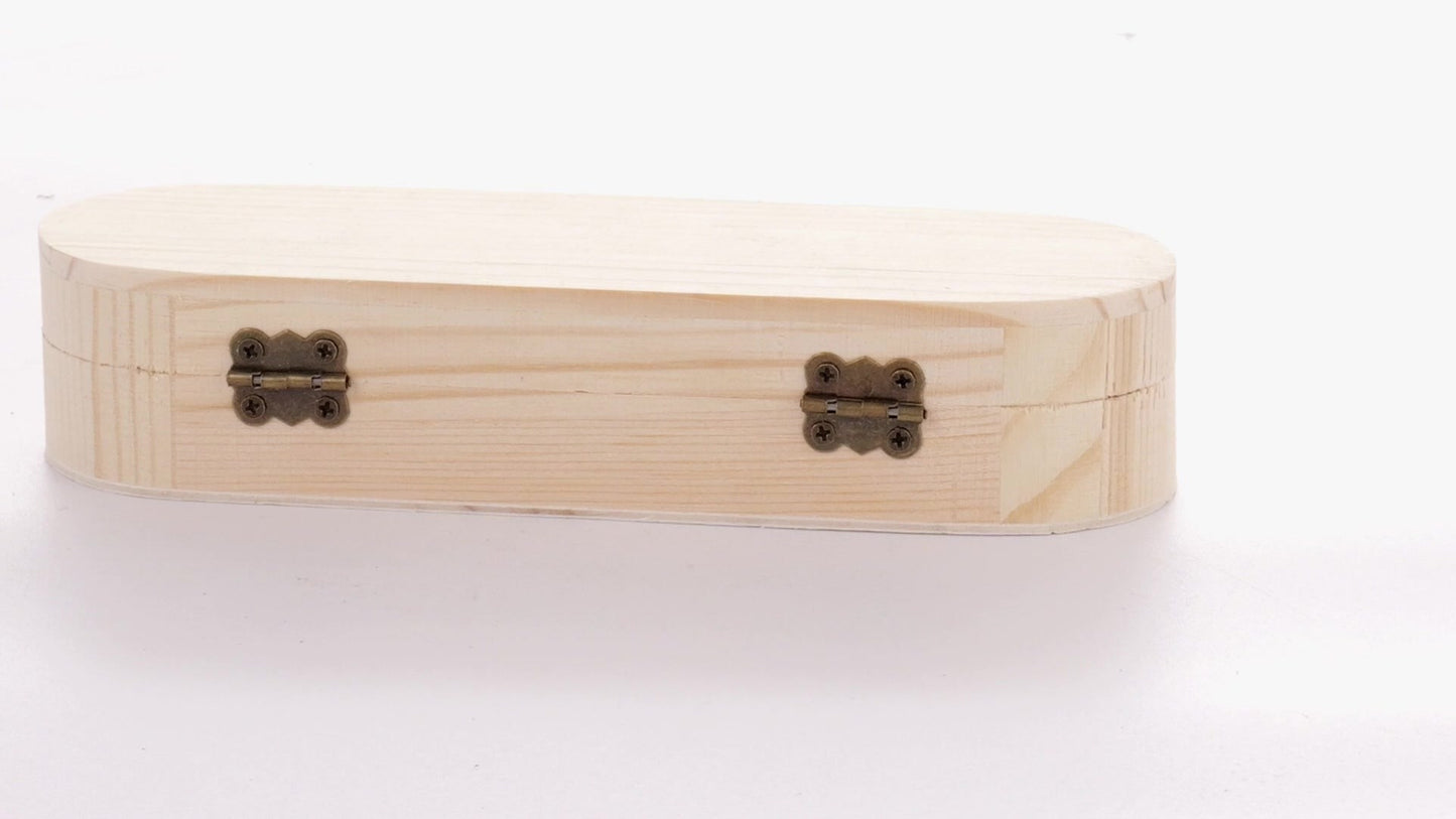 Cutie de lemn rotunjita PEN 18x6x4