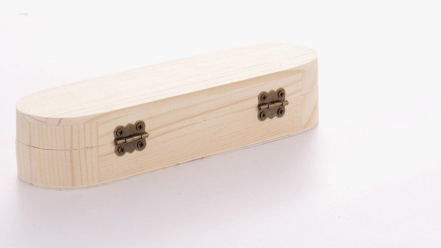 Cutie de lemn rotunjita PEN 18x6x4