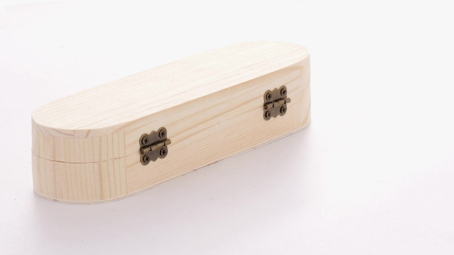 Cutie de lemn rotunjita PEN 18x6x4
