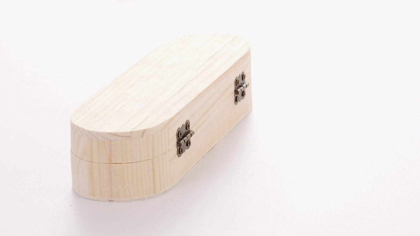Cutie de lemn rotunjita PEN 18x6x4