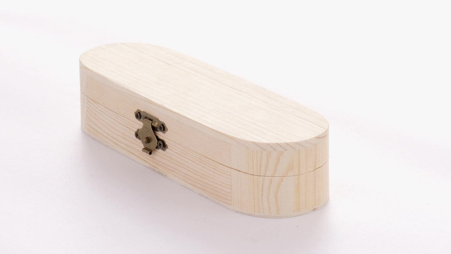 Cutie de lemn rotunjita PEN 18x6x4