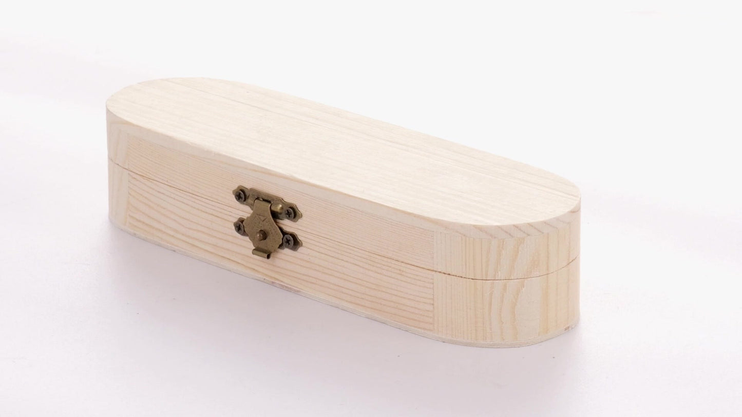 Cutie de lemn rotunjita PEN 18x6x4