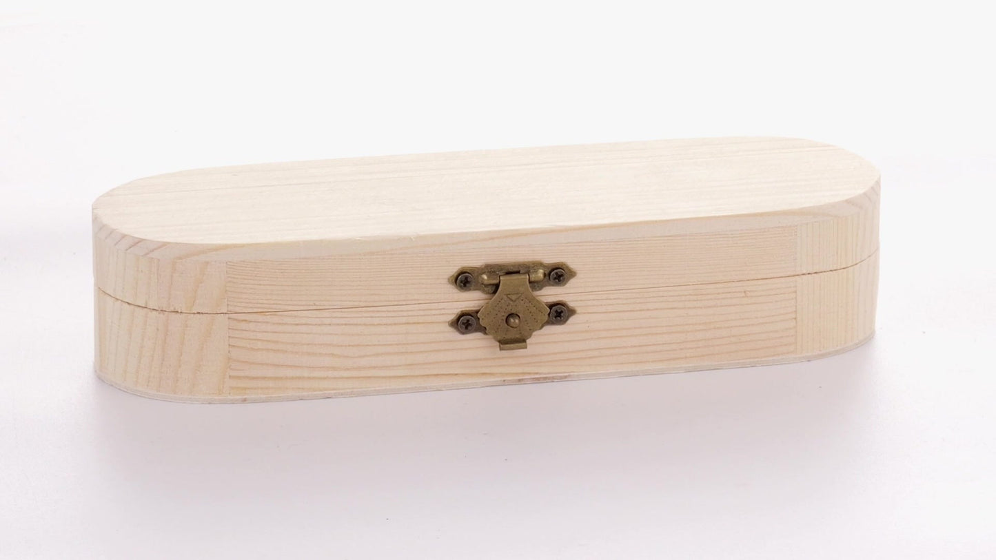 Cutie de lemn rotunjita PEN 18x6x4