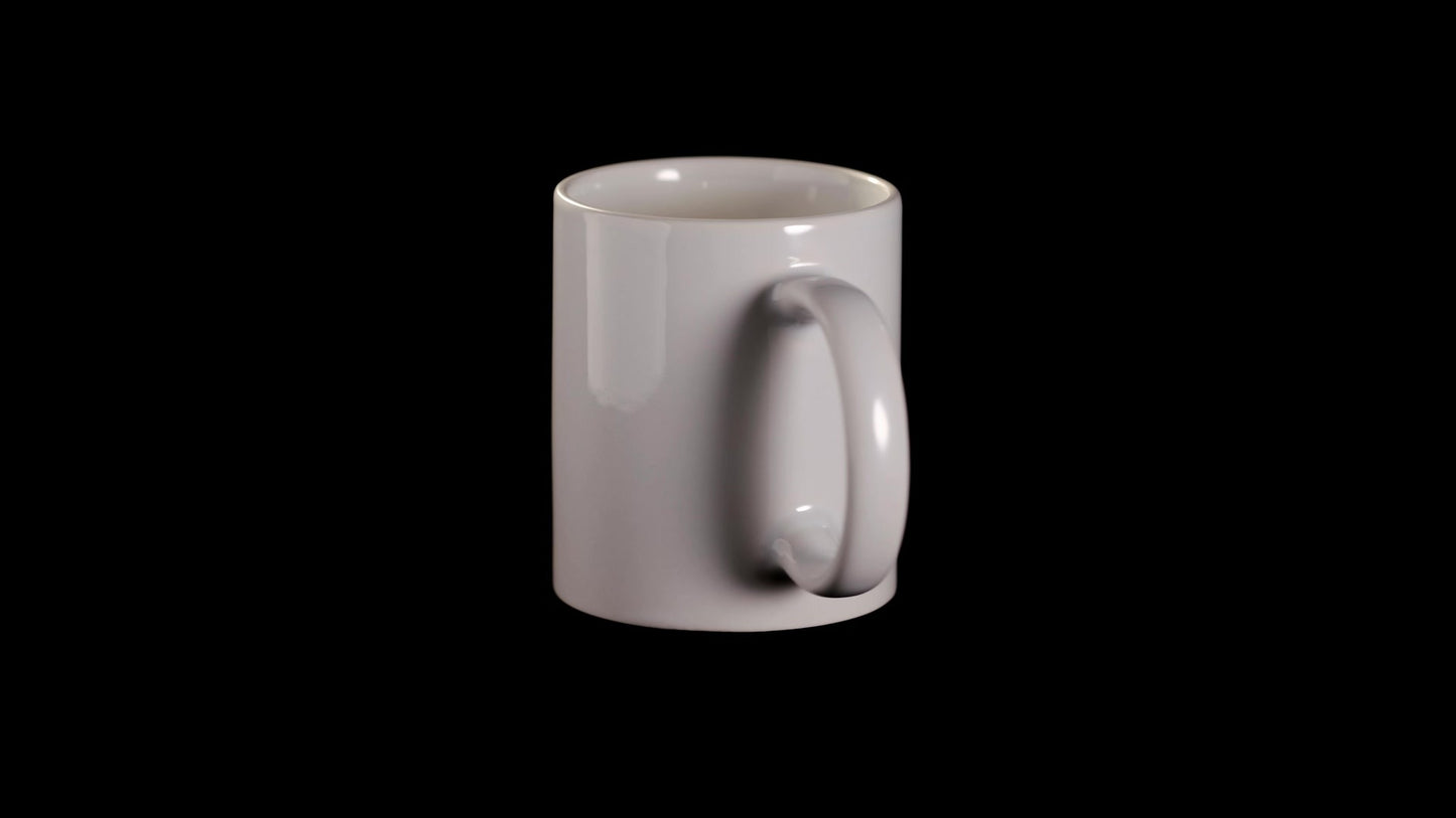 Cana alba sublimare + cutie individuala