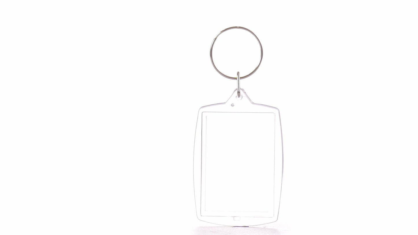 Plastic keychain photo insert 4x5 - set of 100 pcs