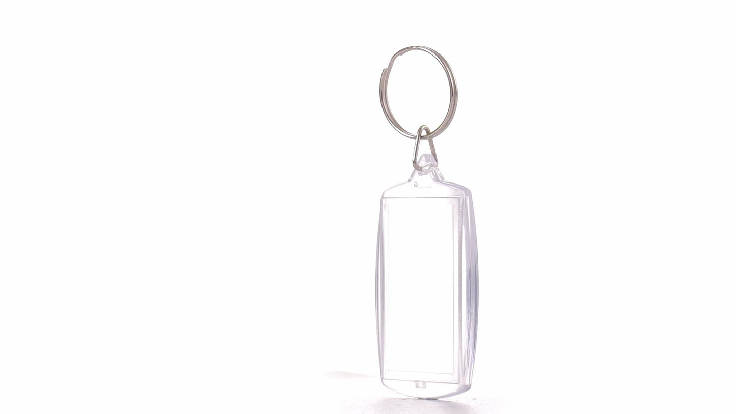 Plastic keychain photo insert 4x5 - set of 100 pcs