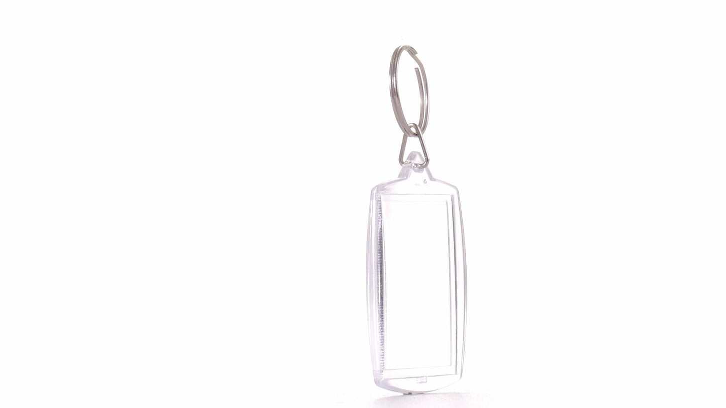 Plastic keychain photo insert 4x5 - set of 100 pcs