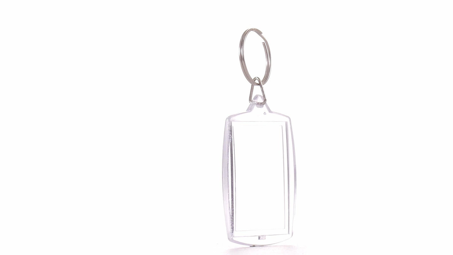 Plastic keychain photo insert 4x5 - set of 100 pcs
