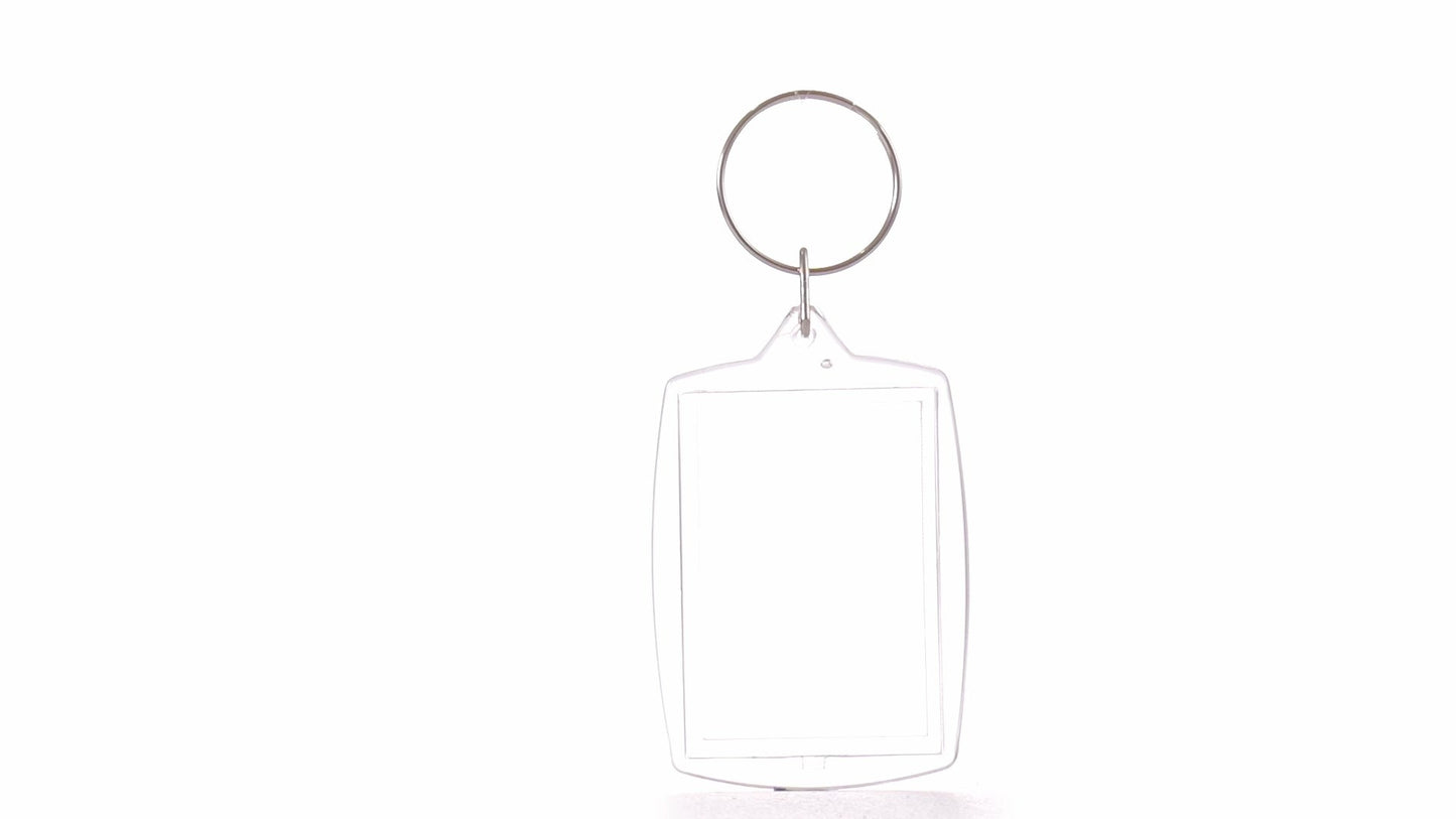Plastic keychain photo insert 4x5 - set of 100 pcs