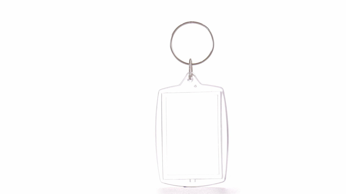 Plastic keychain photo insert 4x5 - set of 100 pcs