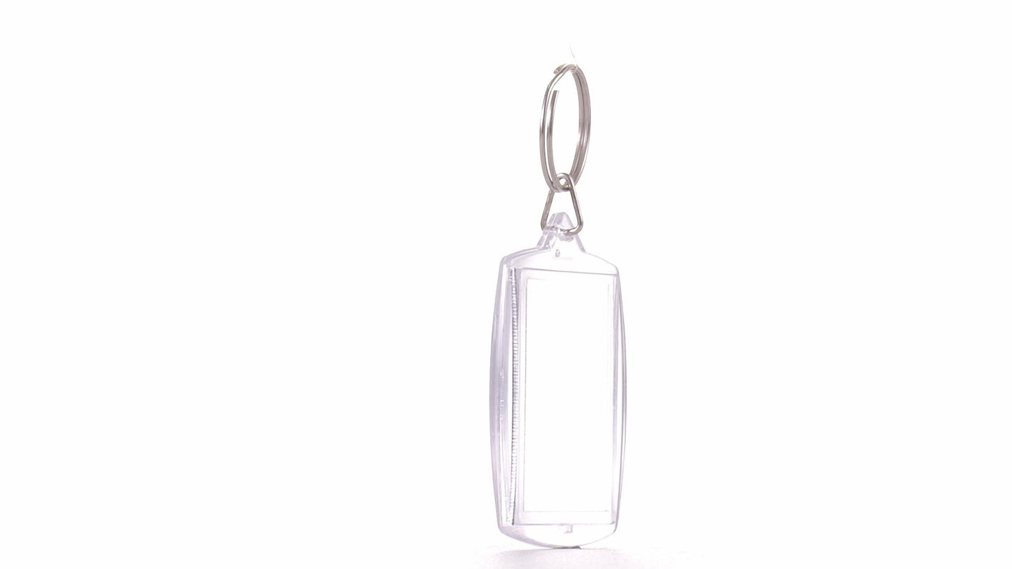Plastic keychain photo insert 4x5 - set of 100 pcs