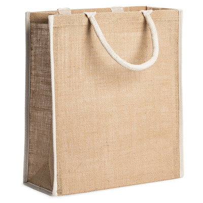 Sacosa iuta cu manere de bumbac 38x42