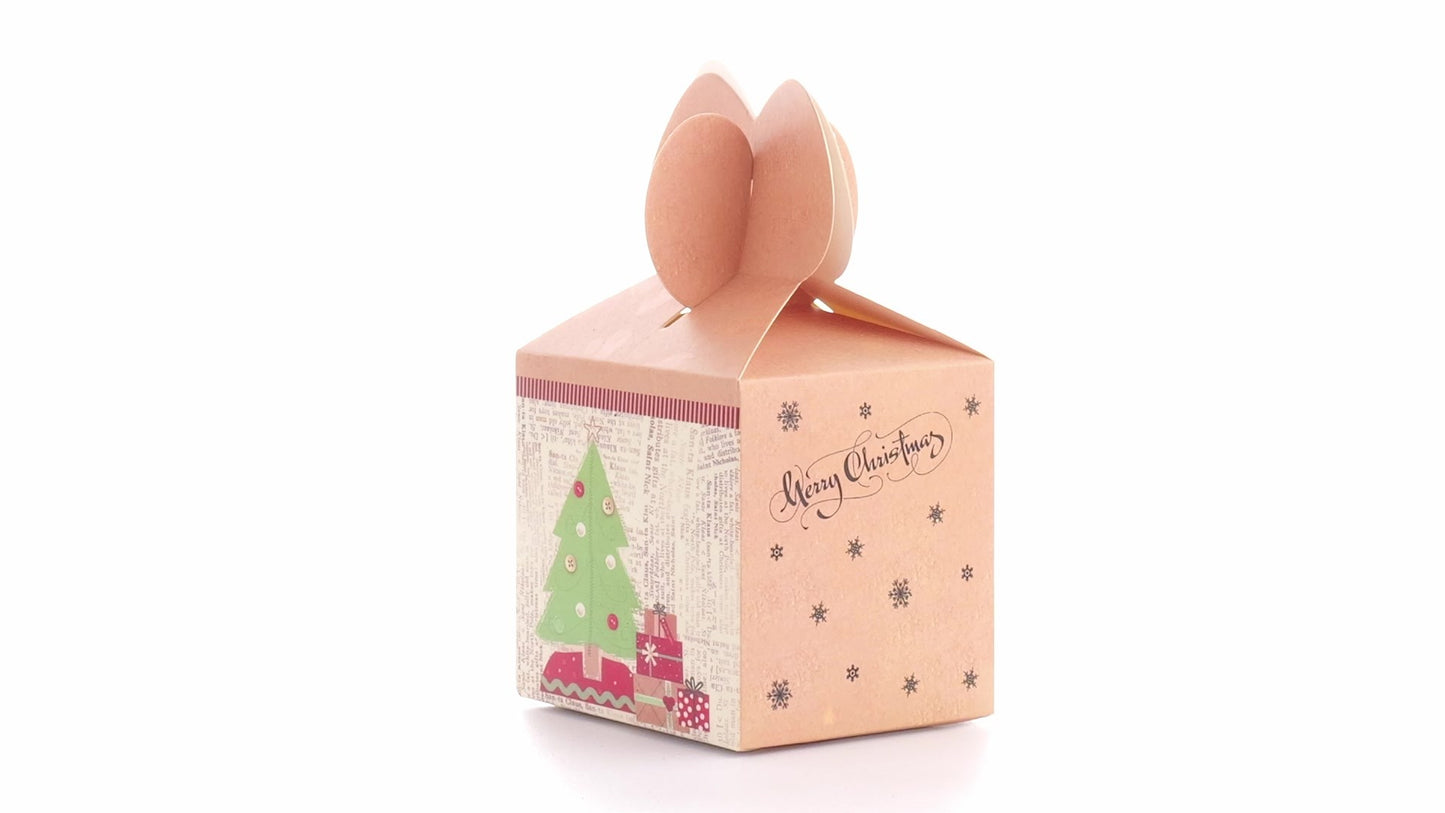 3D karácsonyi sárga bögretartó doboz