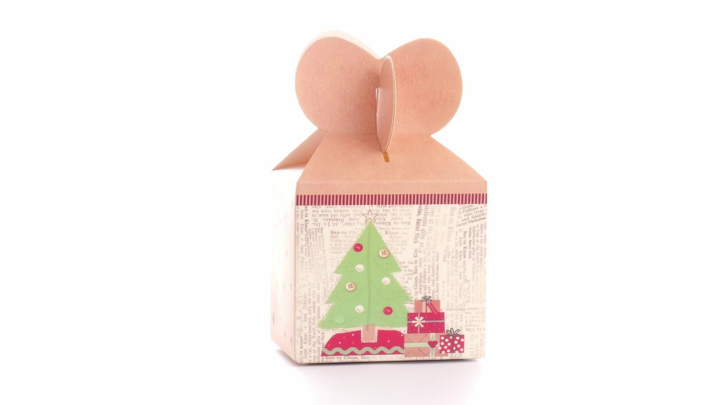Cutie cani 3D Craciun galbena