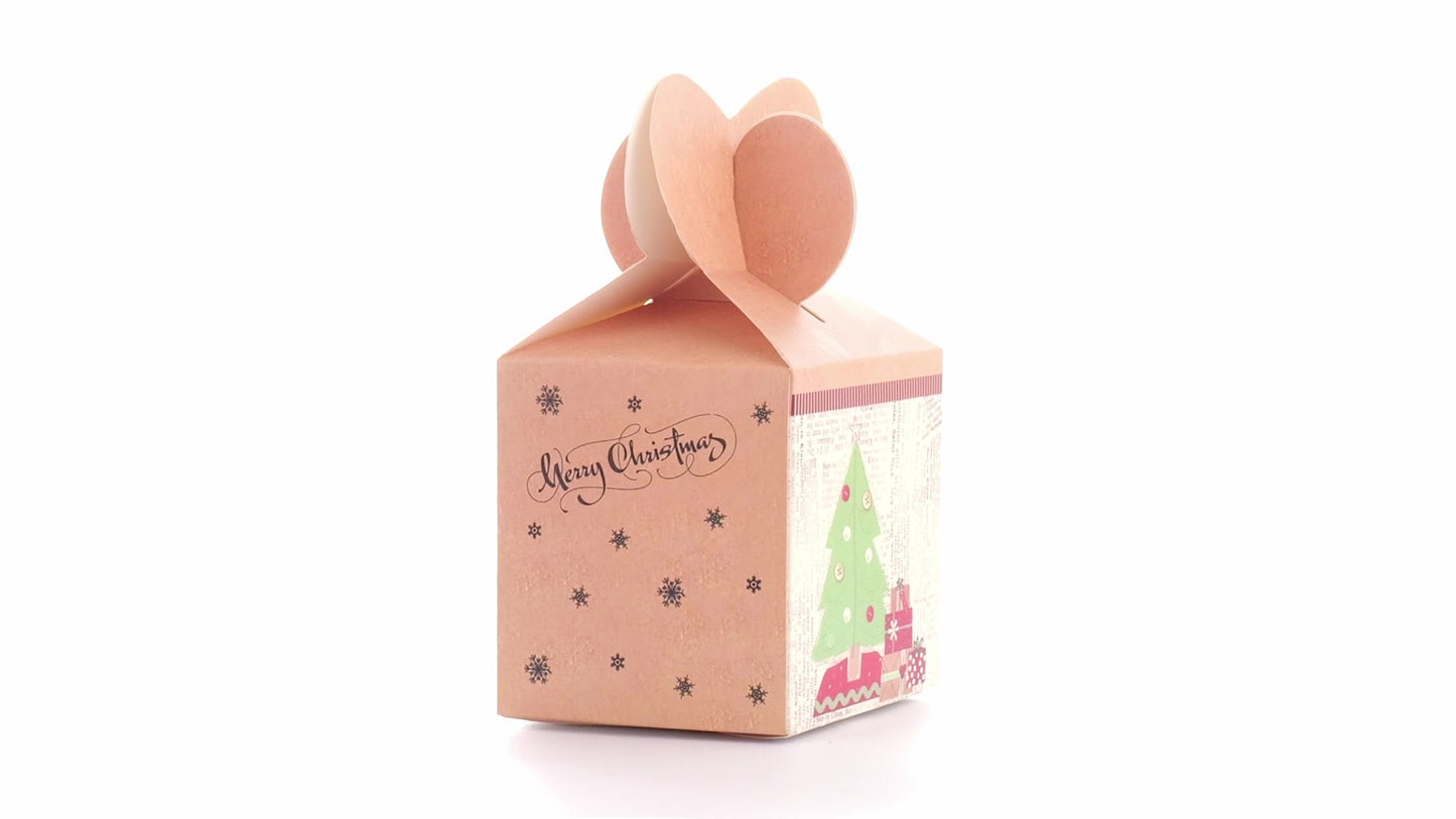 Cutie cani 3D Craciun galbena