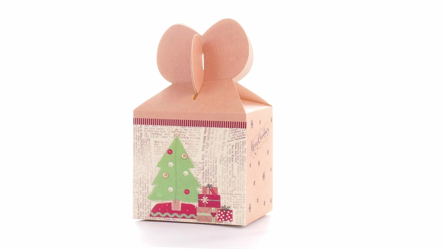 Cutie cani 3D Craciun galbena