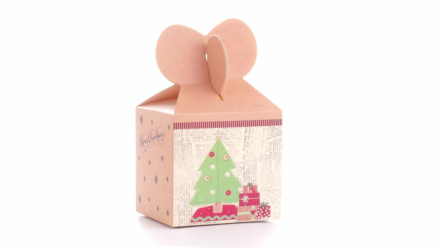 Cutie cani 3D Craciun galbena