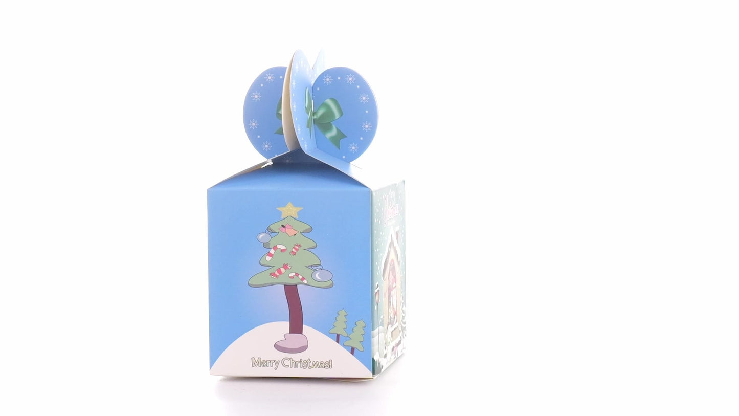 Кутия за 3D коледни чаши синя